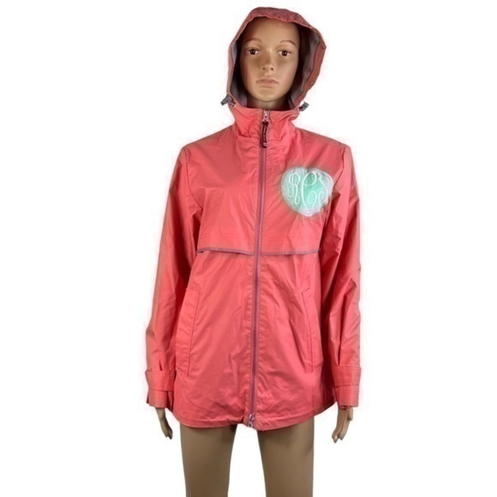 Charles River Apparel Womens For Her Englander Waterproof Rain Jacket Pink Sz S